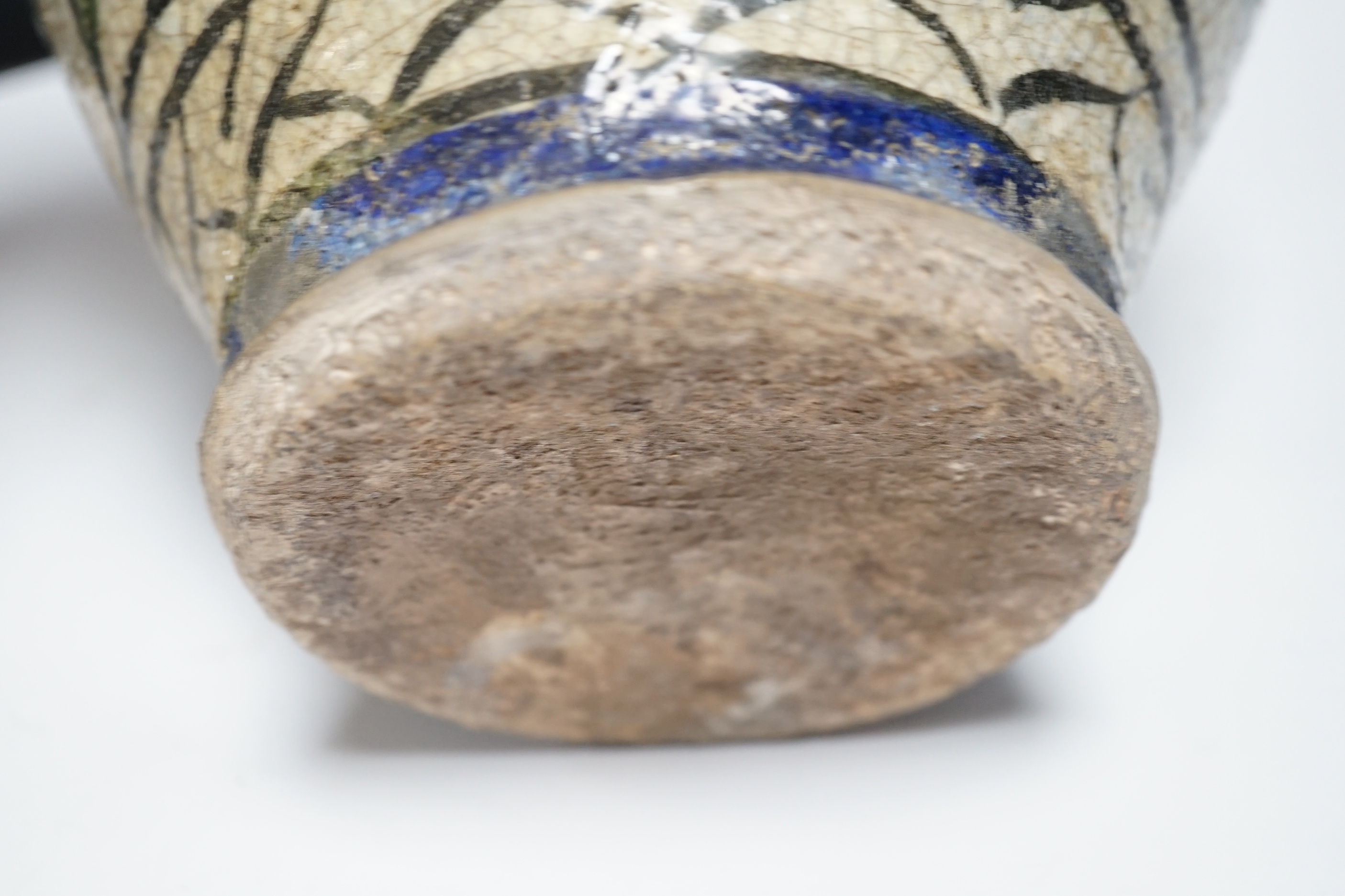 A Persian fritware vase in Iznik style, 40cm high